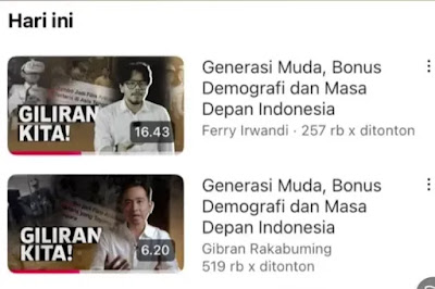 Bukan kebetulan? Video Gibran dituding copy paste gaya Ferry Irwandi