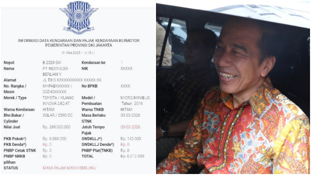 Nunggak, Mobil yang Ditumpangi Jokowi saat Lapor Polisi Akhirnya Bayar Pajak Hari Ini