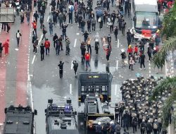 Demo Buruh Peringati May Day di DPR Berakhir Ricuh, Polisi Tangkap 13 Orang Terduga Anarko
