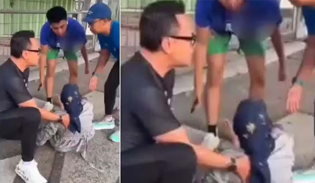 Viral, Aksi Heroik Wamendagri Tolong Emak-Emak Pedagang Sate Korban Kecelakaan