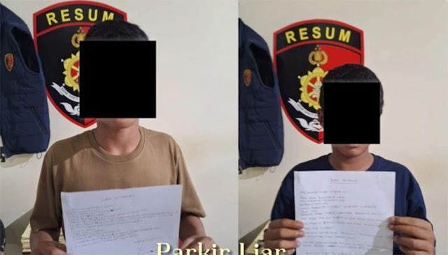 Juru Parkir Liar di Masjid Raya Sheikh Zayed, Dua Remaja Diamankan Tim Resmob