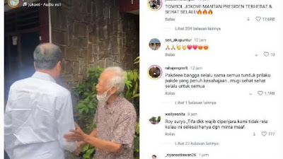 Usai Bertemu Dosen Pembimbing, Akun Instagram Jokowi Dibanjiri Komentar Netizen