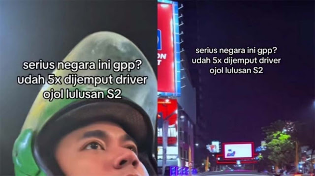 Viral Penumpang Heran, 5 Kali Naik Ojol Drivernya Lulusan S2: Serius Negara Ini Gapapa?