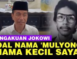 Jokowi Akui Nama Kecilnya Mulyono, Lalu Karena Sakit-Sakitan Berubah Jadi Jokowi