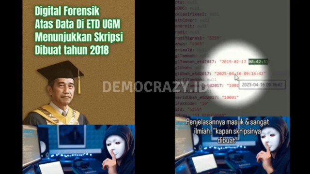 Bareskrim Nyatakan Ijazah Jokowi Asli, Kini Viral Metadata Skripsi Jokowi di ETD UGM Dibuat 2018!