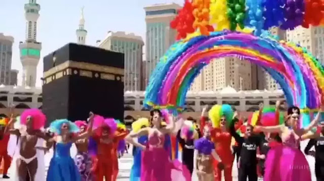 Heboh Video Kabah Dikelilingi Simbol LGBT, Netizen Serukan Report Akun Pixel HELPER