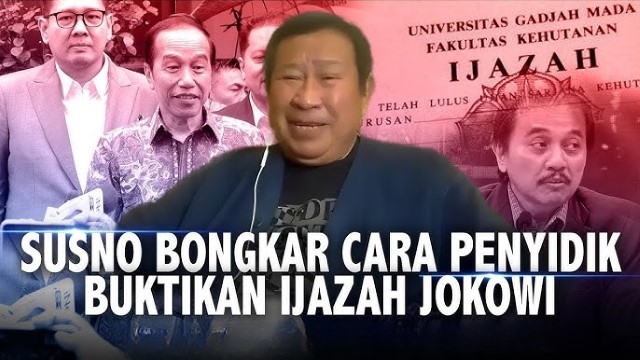 Susno Duadji Sebut Yang Terpenting Membuktikan Ijazah Jokowi Asli atau Palsu, Begini Caranya!