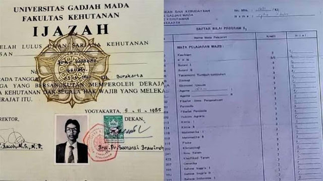 ADA Nilai C dan D di Transkip Nilai, Terkuak Jumlah IPK Jokowi di UGM, Benarkah Kurang dari 2?
