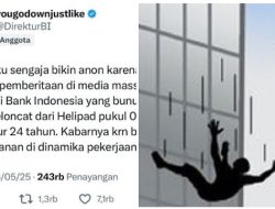 Viral Pegawai Bank Indonesia Bunuh Diri Loncat dari Helipad Gedung BI, Diduga Stres Beban Kerja