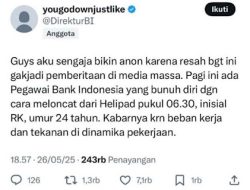 Viral Pegawai BI Diduga Bunuh Diri dan Terekam CCTV