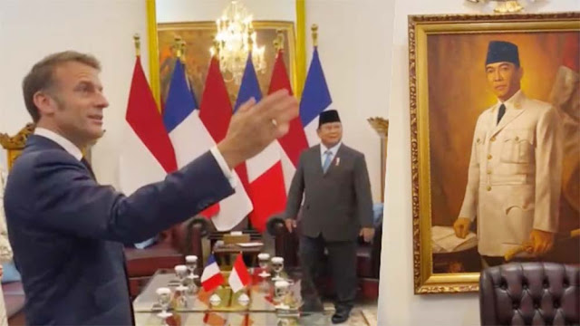 Lihat Lukisan Sukarno di Istana, Macron ke Prabowo: This is Yours?