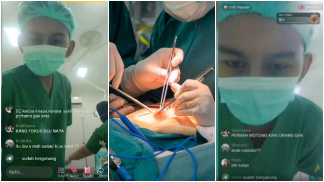 Viral Lakukan Operasi Caesar Sambil Live TikTok, Dua Perawat di Jombang Dipecat