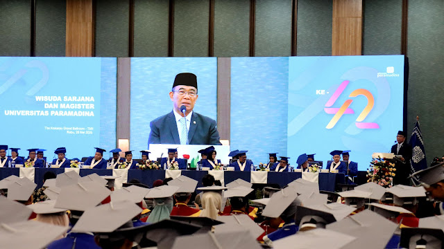 Orasi Ilmiah Wisuda Paramadina, Prof. Muhadjir Effendy: Pembangunan Harus Inklusif Berbasis Etika