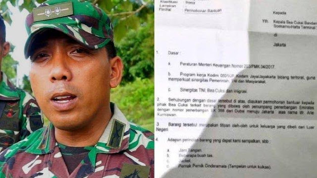 Viral Dandim Jakpus Surati Bea Cukai Minta Loloskan Barang Kawannya di Bandara, Netizen: Enaknya Punya Orang Dalam