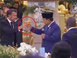 VIRAL Prabowo Ajak Toast di Dinner Bareng Macron dan Brigitte, Respons Publik: Itu Minuman Alkohol Ya?