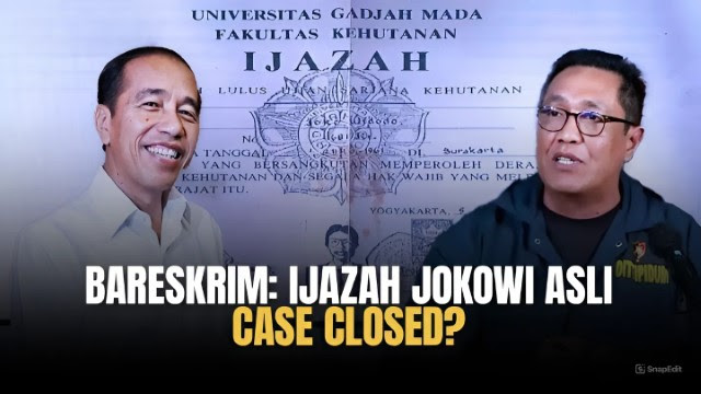 Nah Lho! Hentikan Penyelidikan Ijazah Jokowi, Mantan Wakapolri Nilai Bareskrim Langgar Aturan