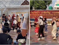 Viral Emak-emak Turis asal Indonesia Joget TikTok di Kuil Suci Thailand, Dikecam Netizen