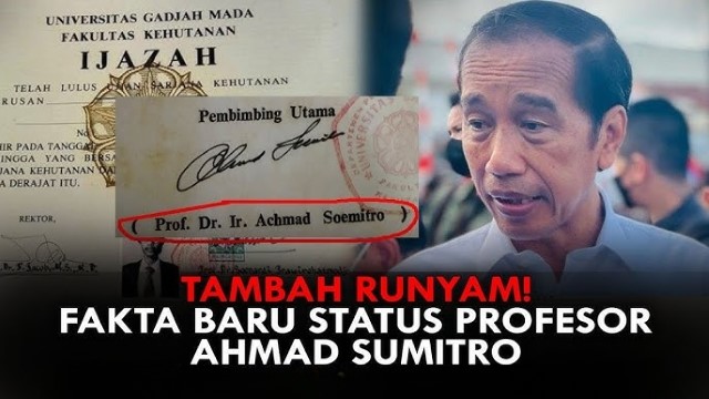 Buku Profesor Achmad Sumitro Patahkan Narasi Cocoklogi Ijazah Jokowi?