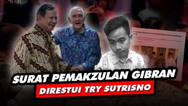 Usai Direstui Try Sutrisno, Forum Purnawirawan Prajurit TNI Kirim Surat ke DPR dan MPR Minta Pemakzulan Gibran Dipertimbangkan!
