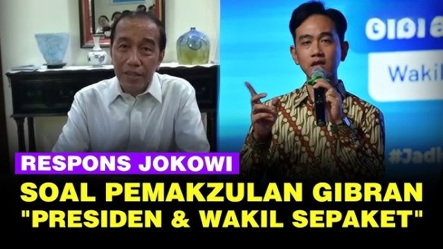 Jokowi Soal Usulan Pemakzulan Gibran: Presiden dan Wapres Kita Itu Sepaket, Jangan Samakan Dengan Filipina!