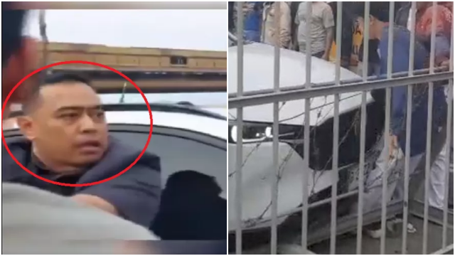 Emosi dengan Aksi Mogok Kerja, Anggota DPRD Kota Cilegon Diduga Sengaja Tabrakkan Mobilnya ke Salah Satu Buruh