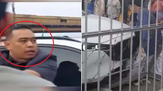 Anggota DPRD Kota Cilegon Diduga Sengaja Tabrakkan Mobilnya ke Salah Satu Buruh Gegara Emosi dengan Aksi Mogok Kerja