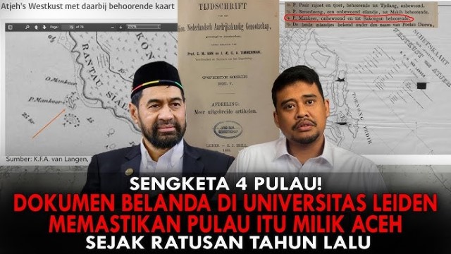Publik Ungkap Bukti Peta Aceh Tahun 1927 Koleksi Museum Belanda, Buktikan 4 Pulau Milik Aceh!
