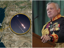 Yordania Tembak Jatuh Drone-Drone dan Rudal Iran yang Menuju Israel