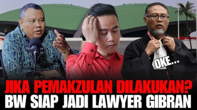 Usulan Pemakzulan Gibran, BW: Jangan Cengeng, Itu Bagian Dari Pendewasaan!