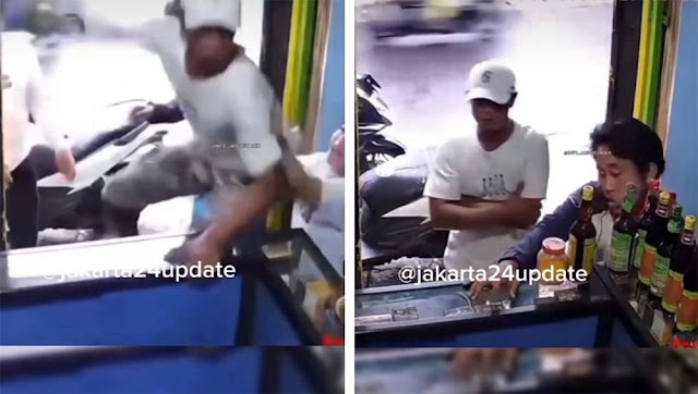 Viral! 2 Preman Kampung Ngamuk Tak Diberi Miras, Rusak Kios hingga Lempar Botol Ke Pedagang