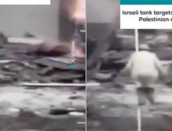 Kejam! Momen Tank Israel Tembak Mati Pria Tua Palestina Tanpa Ancaman
