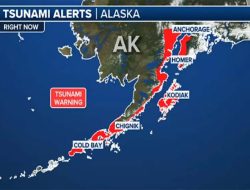 Gempa Dahsyat Magnitudo 7,3 Guncang Alaska AS, Peringatan Tsunami Dikeluarkan