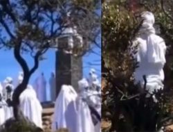Viral! Sekelompok Orang Berpakaian Putih Gelar Ritual di Puncak Gunung Lawu, Ini Kronologinya