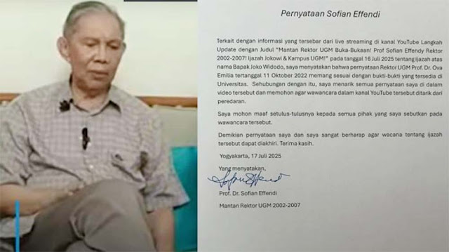 Said Didu Tahu Alasan Prof. Sofian Effendi Cabut Pernyataan soal Ijazah Jokowi, Begini Kata Dia