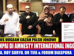 INFO! Forum Diaspora Indonesia (FDI) Adukan Kasus Ijazah Jokowi ke Amnesty International