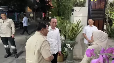 Prabowo Temui Jokowi Sebelum Hadiri Kongres PSI di Solo