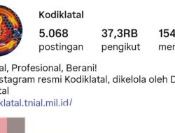 Akun Resmi Kodiklatal Diduga Sempat Diretas Berisi Reels Tidak Senonoh