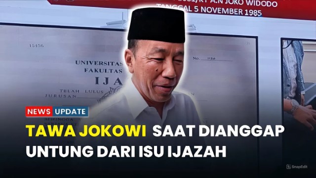 Jokowi Tertawa Dituduh Untung Dari Isu Ijazah Palsu: Kalau Mau Saya Diuntungkan, Buatlah Gaduh Terus!