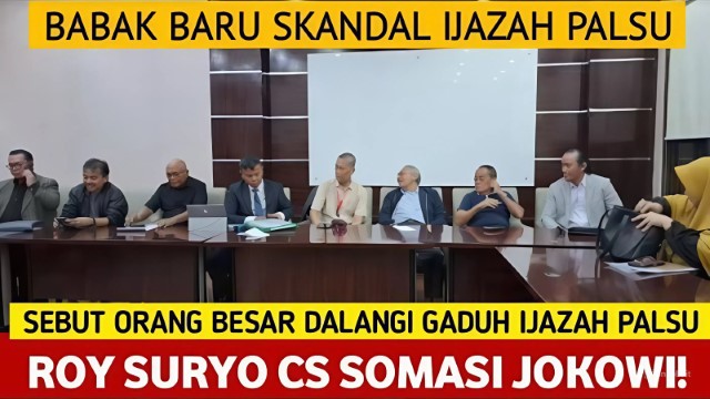UPDATE! Somasi Terbuka Kepada Mantan Presiden Jokowi Terkait Tuduhan Orang Besar di Balik Kasus Ijazah Palsu