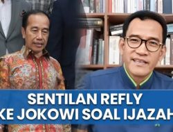 Blunder! Refly Harun Ungkap Ucapan Jokowi Yang Menunjukkan Bahwa Ijazahnya Memang Tidak Asli