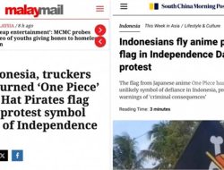 Mendunia! Media-media Asing Soroti Fenomena Pengibaran Bendera One Piece di Indonesia