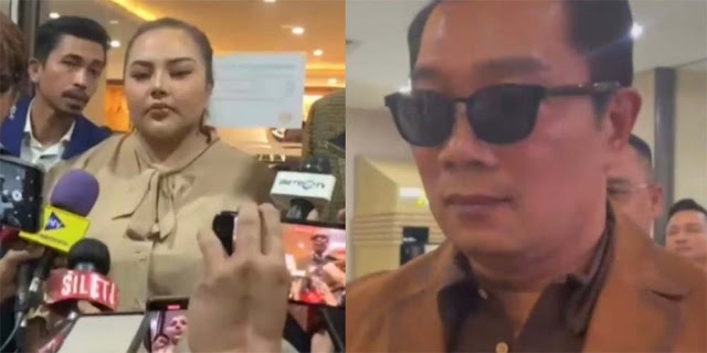 Ridwan Kamil dan Lisa Pakai Baju Senada saat Jalani Tes DNA di Bareskrim
