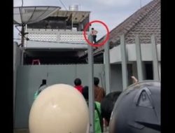 Viral! Pria di Sukabumi Lompat dari Atap ke Atap Hindari Kepungan Warga