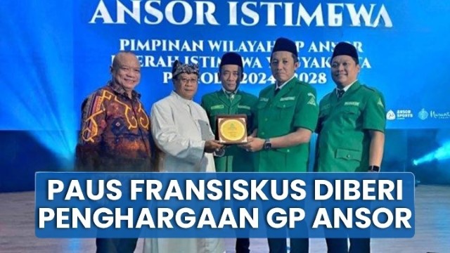 Wow! GP Ansor Anugerahkan Penghormatan Martabat Kemanusiaan Untuk Mendiang Paus Fransiskus
