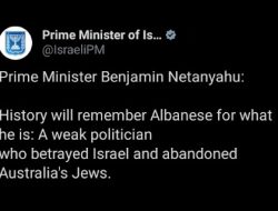 Israel-Australia Memanas, Netanyahu Sebut Albanese Pengkhianat
