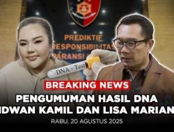 BREAKING NEWS! Hasil Tes DNA Buktikan CA Anak Lisa Mariana Bukan Anak Ridwan Kamil
