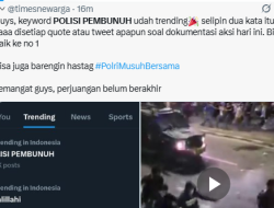 Tagar POLISI PEMBUNUH Trending di X Usai Viral Driver Ojol Tewas Dilindas Mobil Brimob