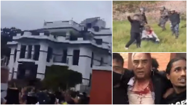 Viral Video Mantan PM Nepal Babak Belur Dihajar Massa saat Rumahnya Diserbu Demonstran