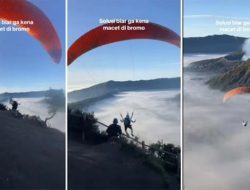 Viral Paralayang Tak Boleh Terbang di Bromo, Netizen: Sakral atau Takut Ketahuan...