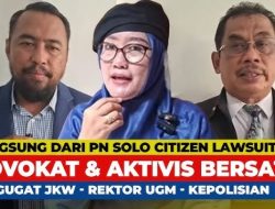 Kronologi Jokowi Digugat Dengan Citizen Lawsuit di PN Solo